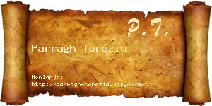 Parragh Terézia névjegykártya